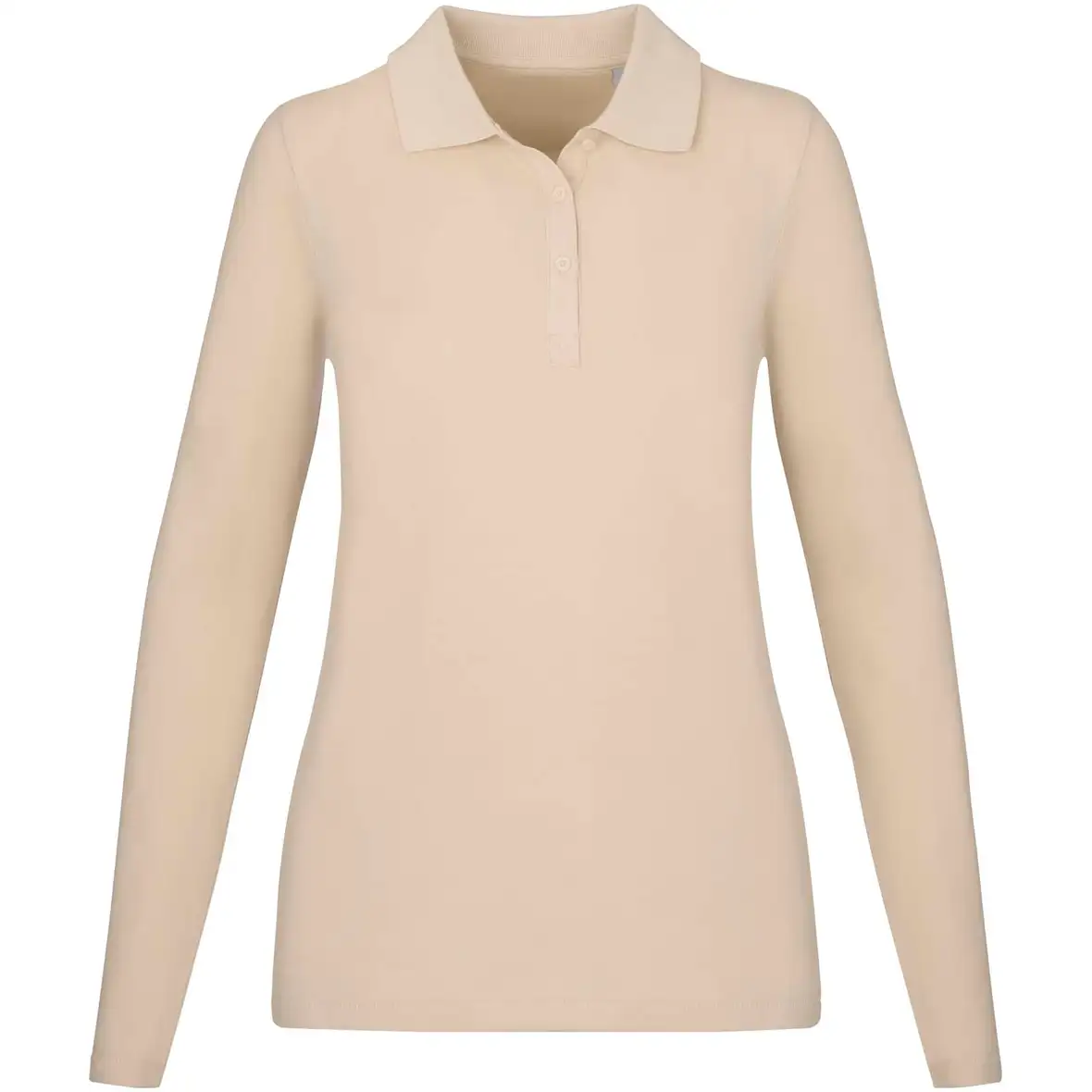 180 g/m² Langarm Poloshirt für Damen – Ansicht 7