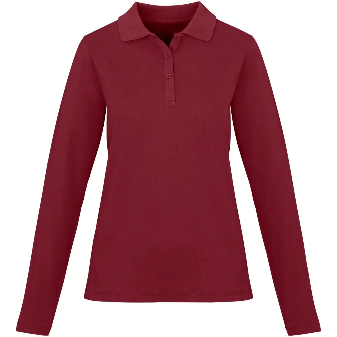 180 g/m² Langarm Poloshirt für Damen – Ansicht 12