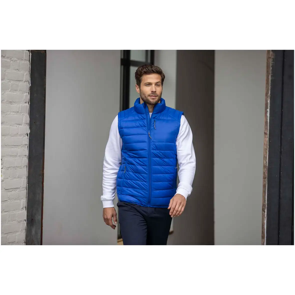 Recycelter wattierter Bodywarmer für Herren – Ansicht 13