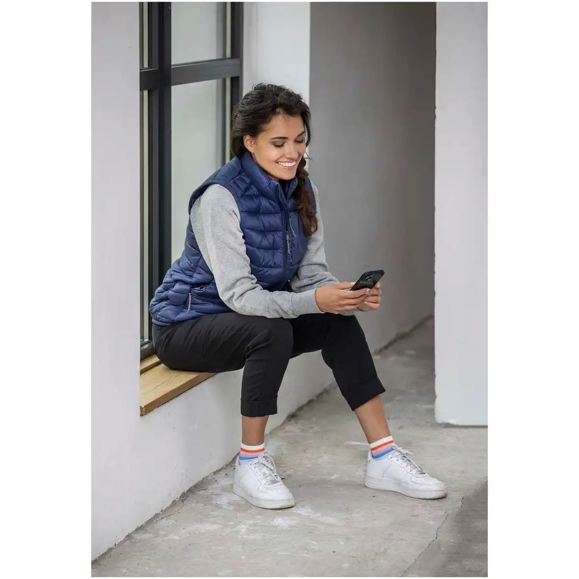 Recycelter wattierter Bodywarmer für Damen – Ansicht 13