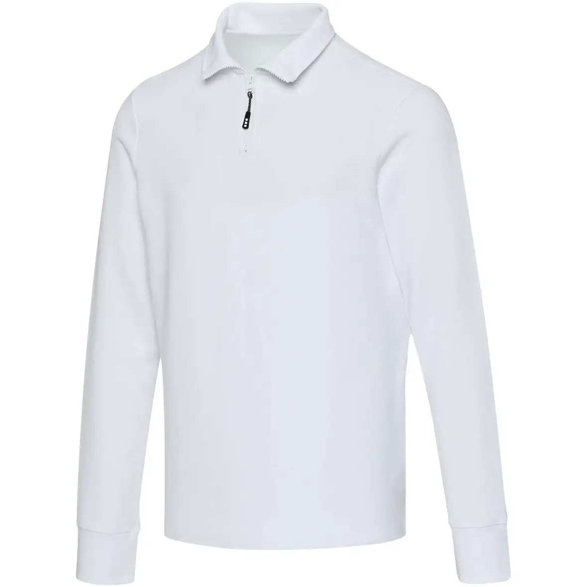 245 g/m² Langarm Poloshirt Unisex mit Reißverschluss – Ansicht 1