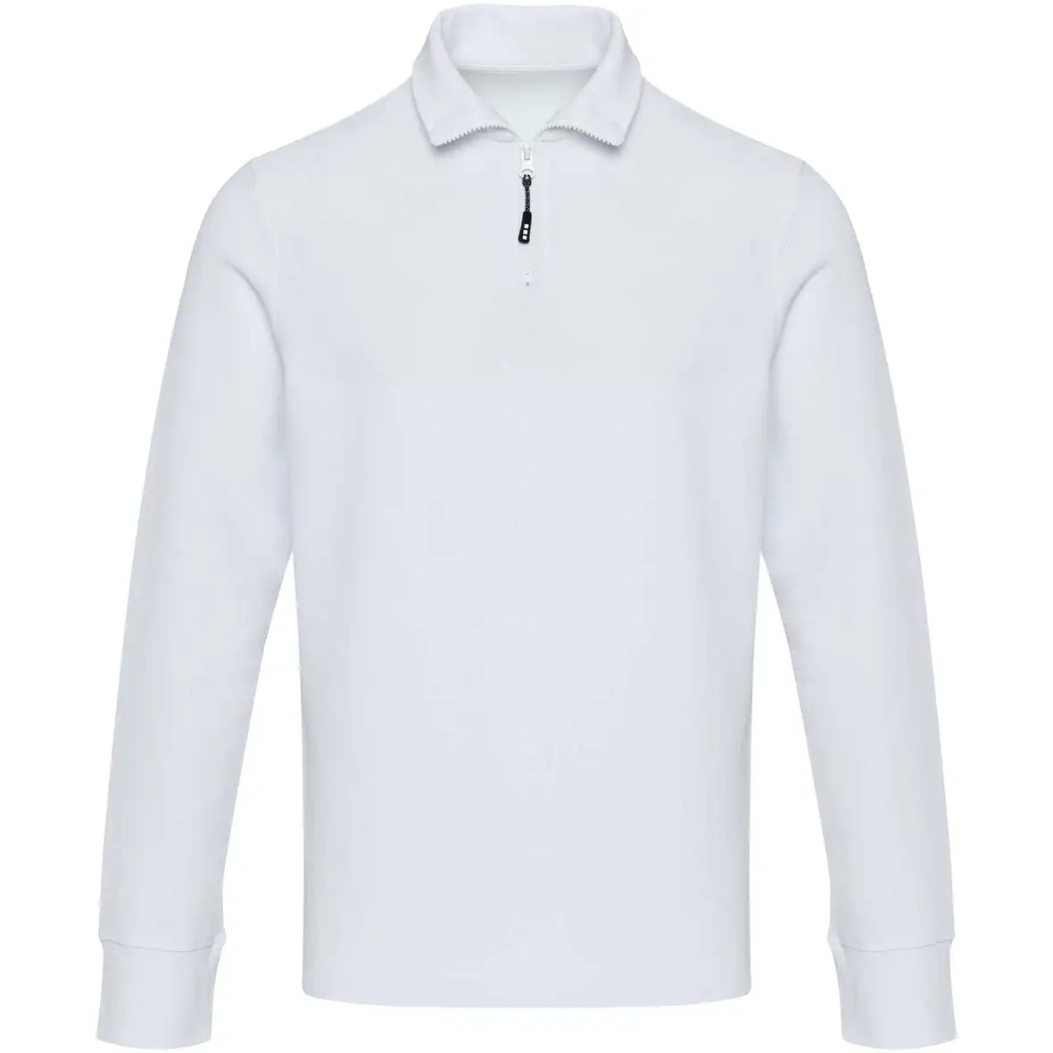 245 g/m² Langarm Poloshirt Unisex mit Reißverschluss – Ansicht 2