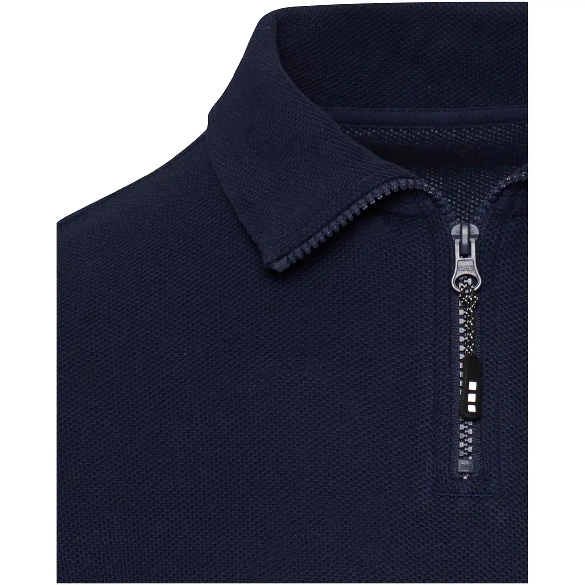 245 g/m² Langarm Poloshirt Unisex mit Reißverschluss – Ansicht 8
