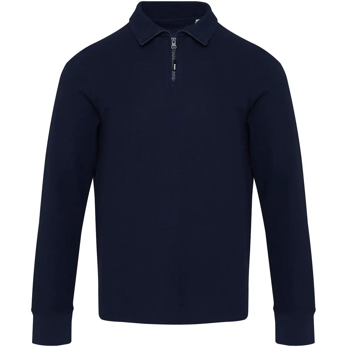 245 g/m² Langarm Poloshirt Unisex mit Reißverschluss – Ansicht 6