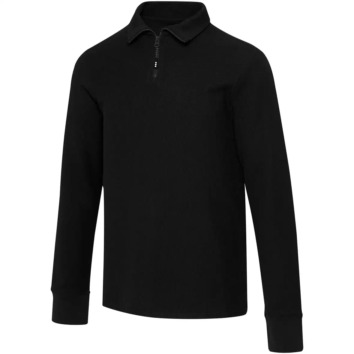 245 g/m² Langarm Poloshirt Unisex mit Reißverschluss – Ansicht 9