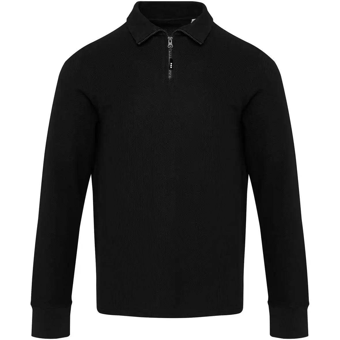 245 g/m² Langarm Poloshirt Unisex mit Reißverschluss – Ansicht 10