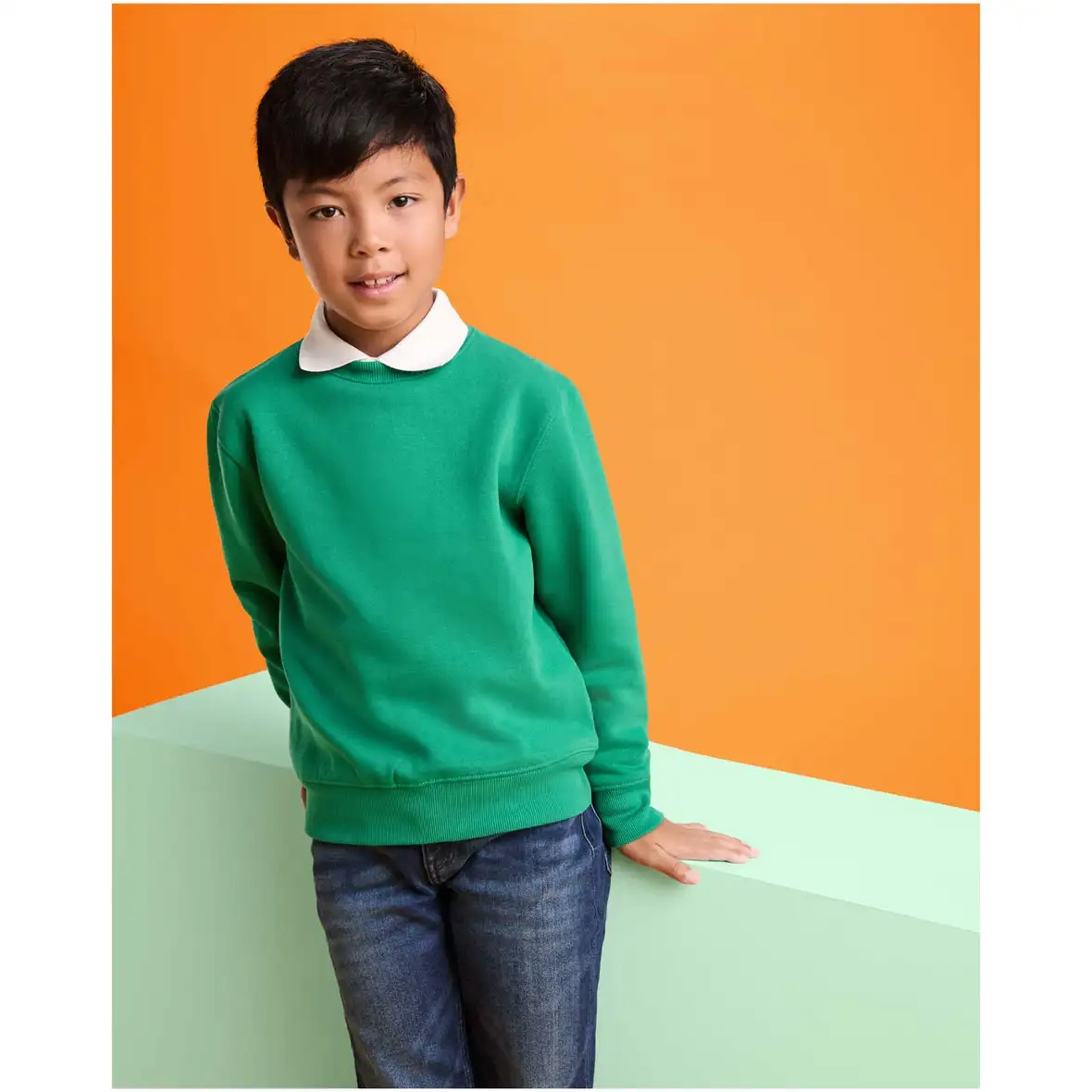 280 g/m² Sweatshirt mit Rundhalsausschnitt für Kinder – Ansicht 45
