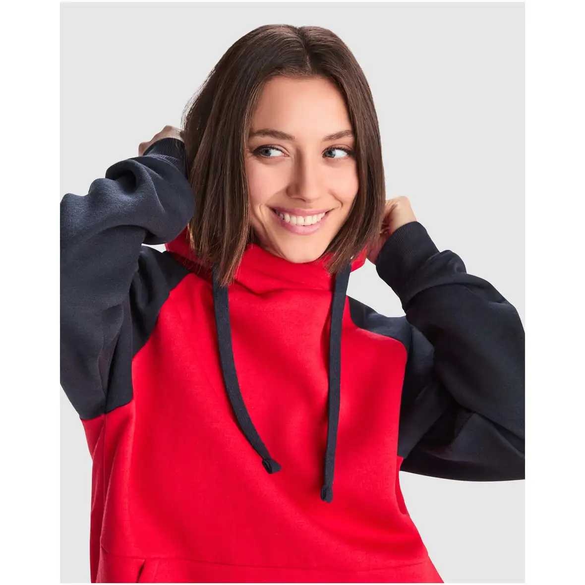 280 g/m² zweifarbiger Kapuzenpullover Unisex – Ansicht 23