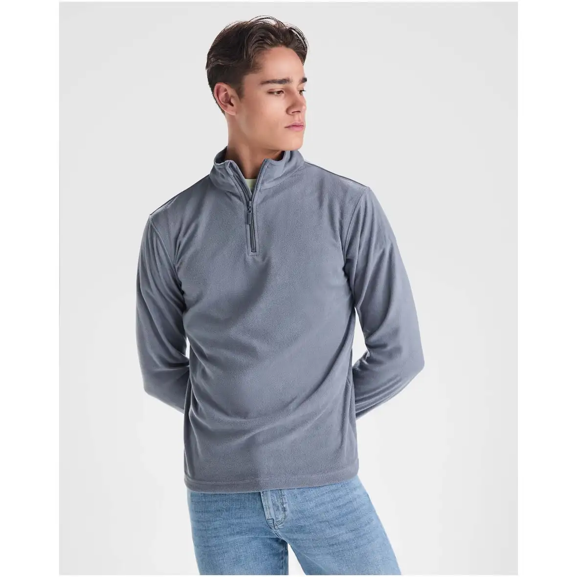 1/4 Zip - Fleecepullover für Herren – Ansicht 3