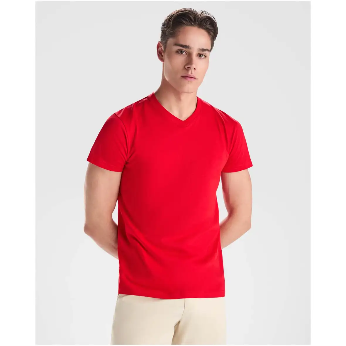 155 g/m² T-Shirt mit V-Ausschnitt für Herren – Ansicht 24