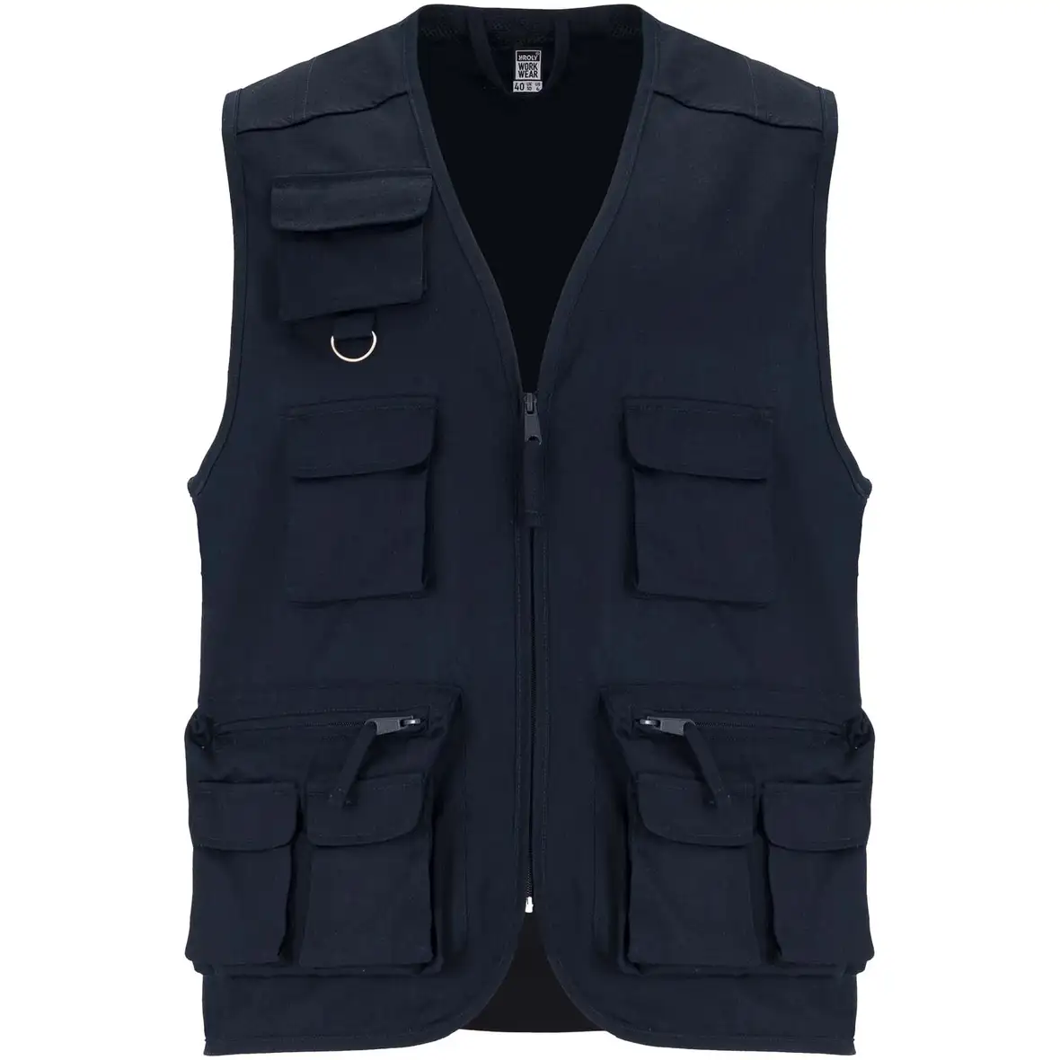 Arbeitsweste mit V-Ausschnitt und mehreren Taschen, 200 g/m2 – Ansicht 5