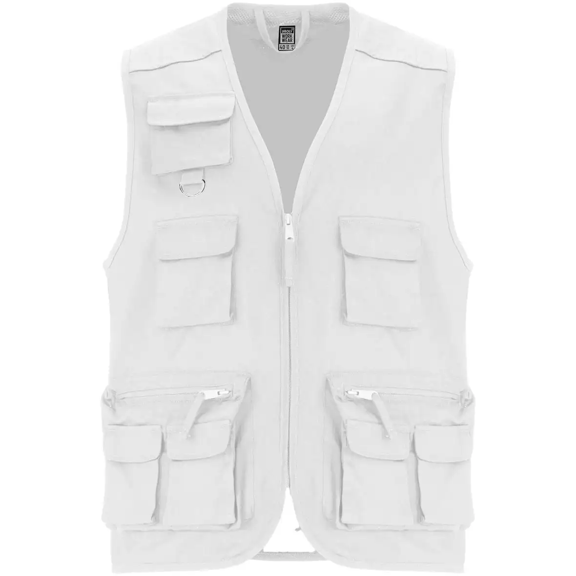 Arbeitsweste mit V-Ausschnitt und mehreren Taschen, 200 g/m2 – Ansicht 9