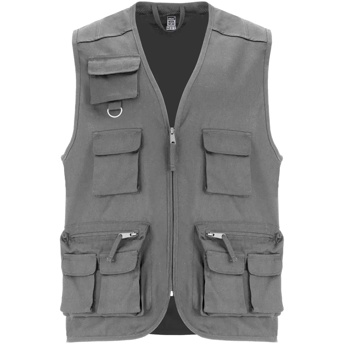 Arbeitsweste mit V-Ausschnitt und mehreren Taschen, 200 g/m2 – Ansicht 17