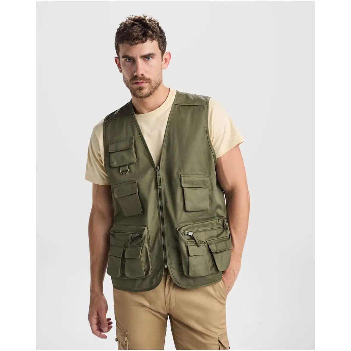 Arbeitsweste mit V-Ausschnitt und mehreren Taschen, 200 g/m2 – Ansicht 24